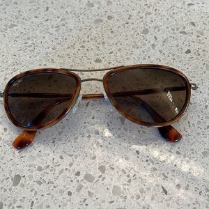 Maui Jim Tortoise Shell Aviator Sunglasses